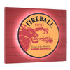 Fireball Whisky Vintage Metal Backlit LED Sign – 15" x 18"